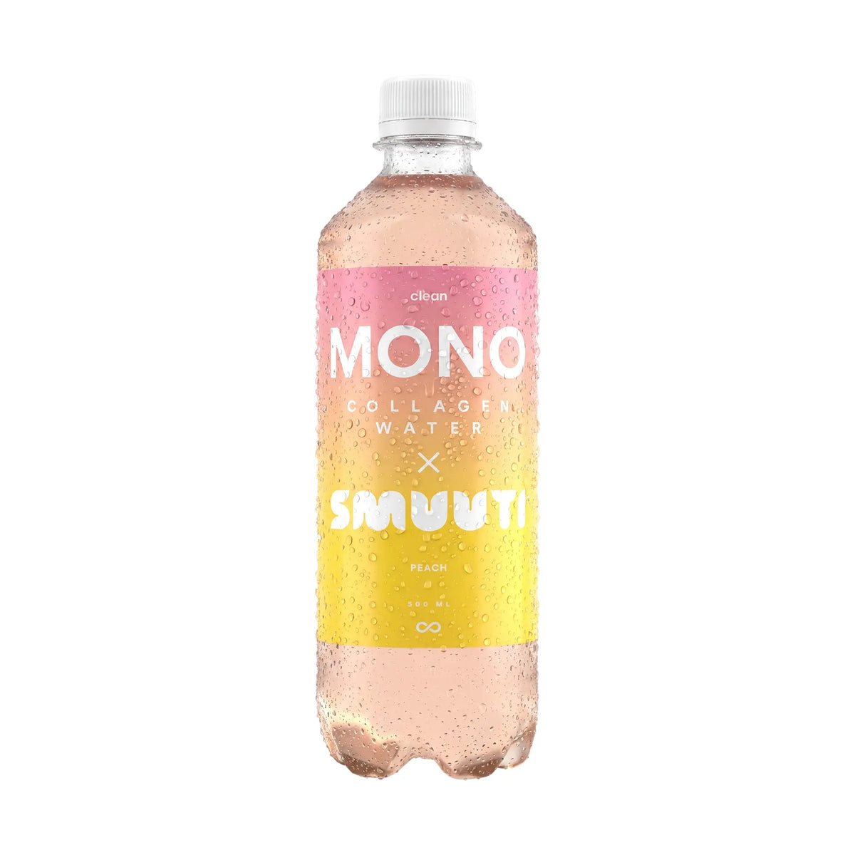 Clean MONO X Smuuti Collagen Water 500 ml Peach, kuva 1/1