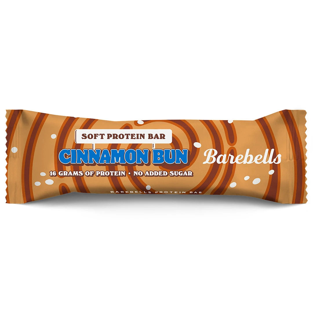 Barebells Soft protein bar 55 g ruskeassa pyörrekuvioisessa pakkauksessa, makuna Cinnamon Bun., kuva 16/21