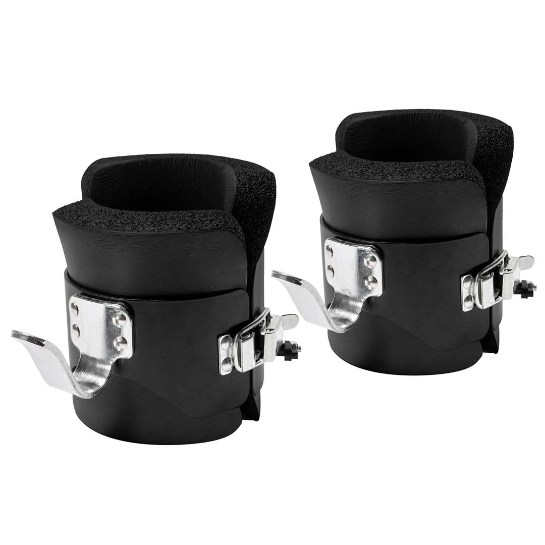 Mustat Virtufit Gravity Inversion Boots -riippunilkkatuet paksuilla vaahtomuovipehmusteilla ja teräskoukuilla roikkumisharjoitteluun., kuva 1/1