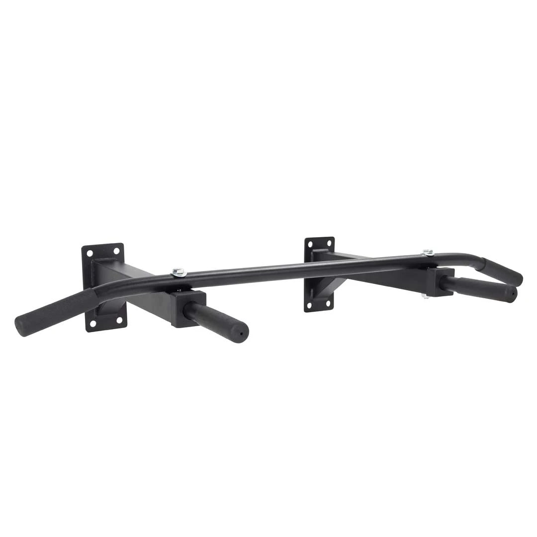 Musta teräksinen Virtufit Chin Up Bar Wall Mount -leuanvetotanko seinäkiinnityksellä ja pehmustetuilla kahvoilla., kuva 1/1