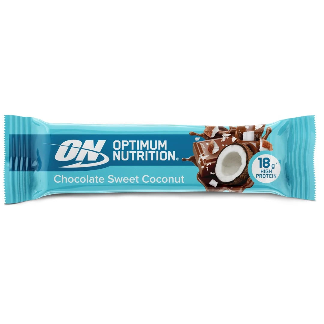 Optimum Nutrition Chocolate Protein Bar 59 g vaaleansinisessä pakkauksessa, makuna Sweet Coconut., kuva 2/3