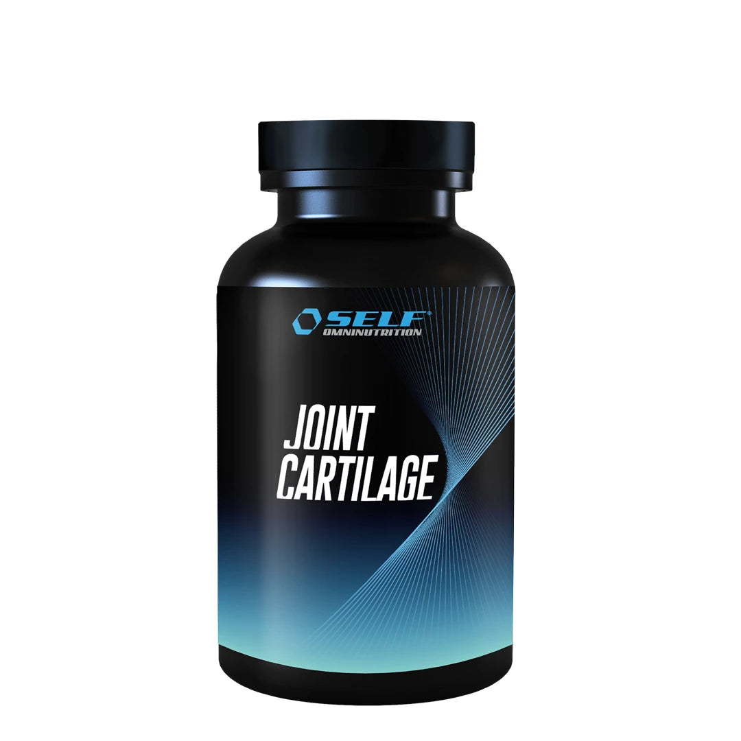 Self Omninutrition Joint Cartilage 120 caps -ravintolisä mustassa purkissa sinisillä yksityiskohdilla., kuva 1/1