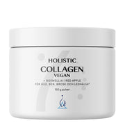 Holistic Collagen Vegan 150 g -vegaaninen kollageenilisä valkoisessa purkissa iholle, luille ja nivelille.