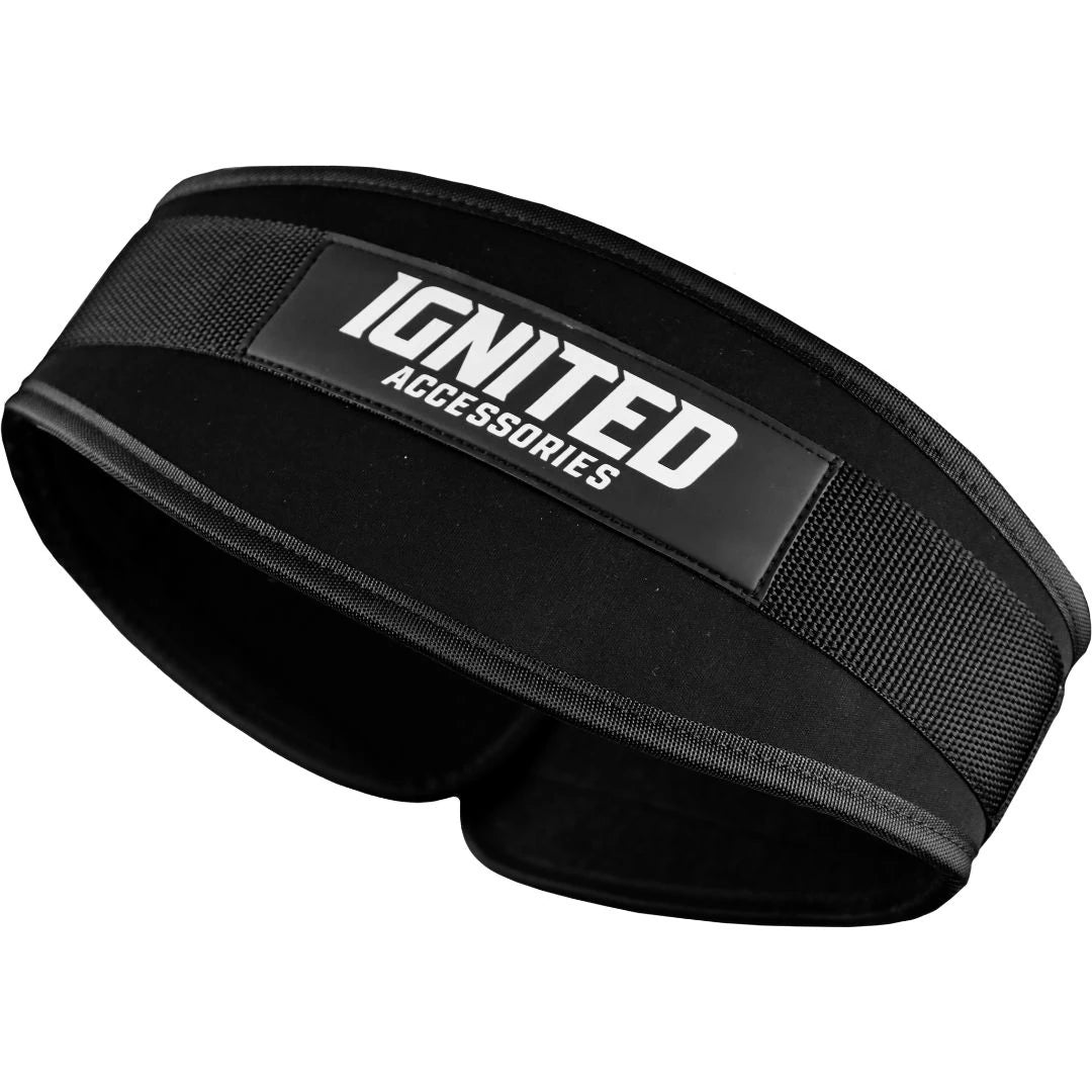 Musta, kestävästä nailonista valmistettu Ignited Basic Lifting Belt Black -nostovyö keskitetyllä logolla., kuva 4/5