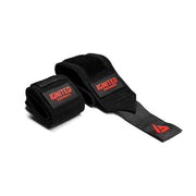 Mustat Ignited Pro Wrist Wraps Black 18" -rannetuet punaisella logolla raskaisiin nostoihin.