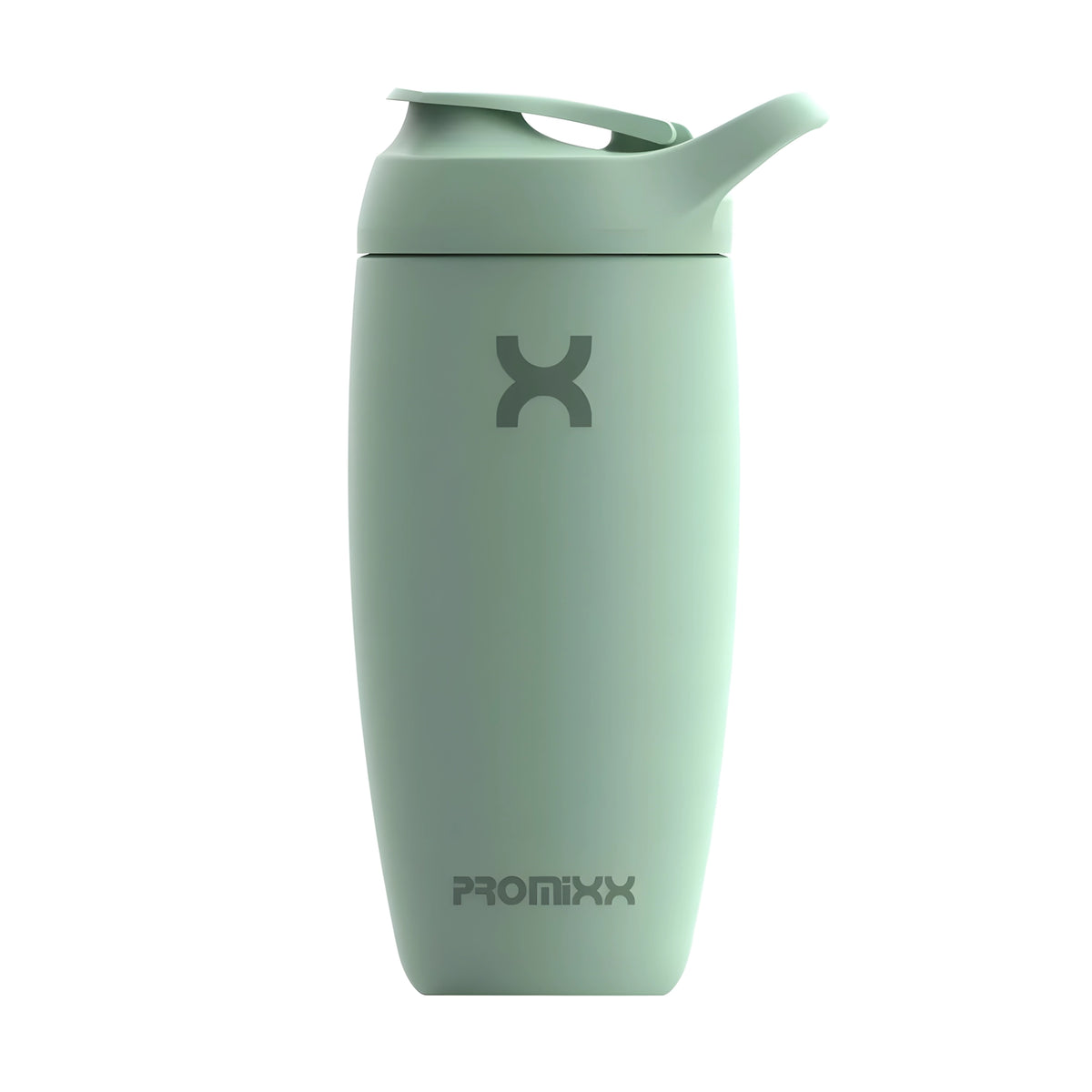 ProMixx Pursuit Double Wall Steel 550 ml Seagrass Green -teräspullo urheilukorkilla ja silikonietuosalla., kuva 2/5