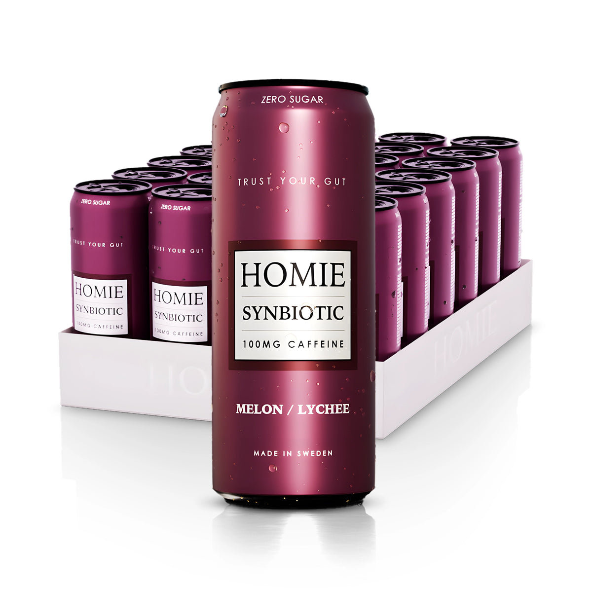 24 x Homie Wake Up Synbiotic 330 ml Melon/Lychee