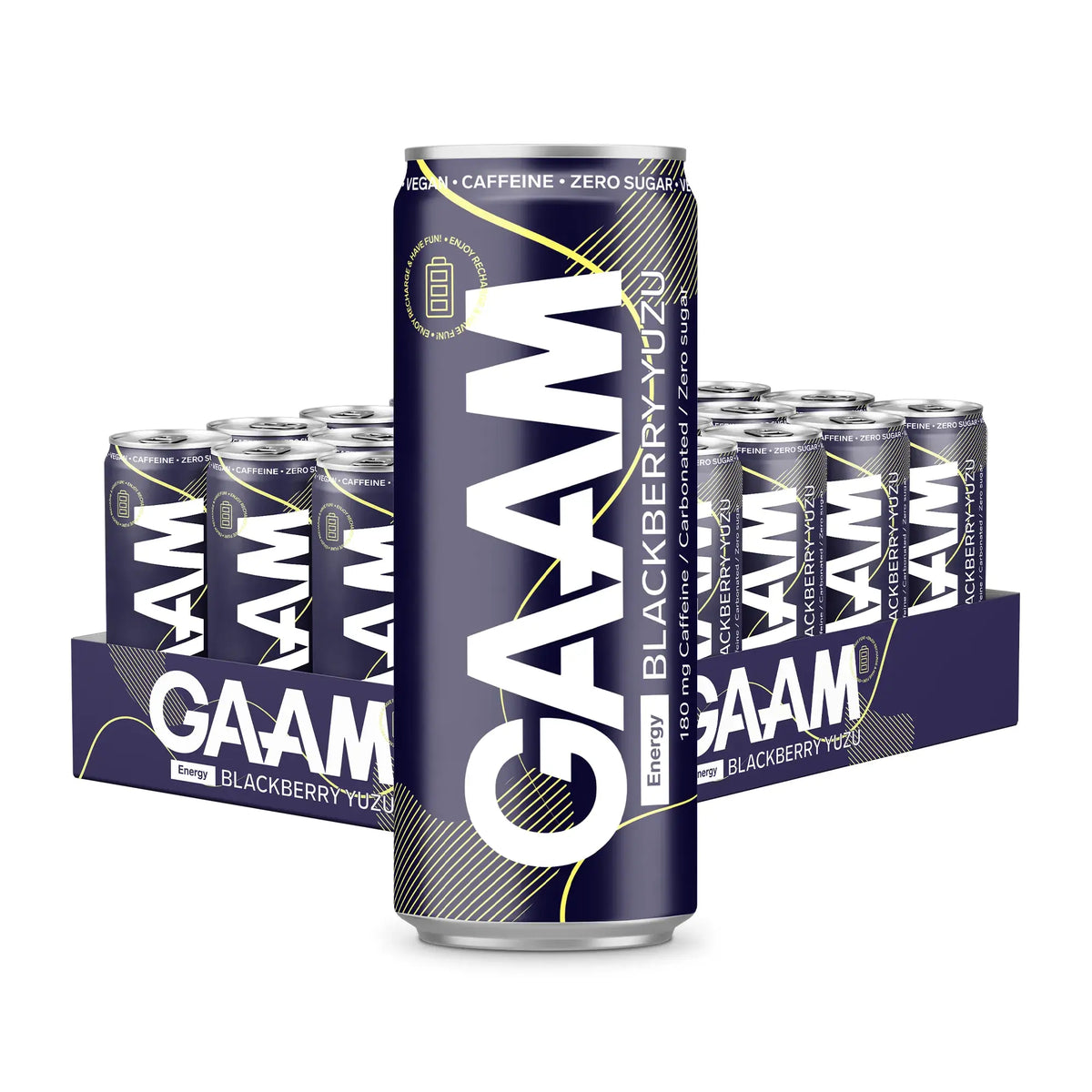 24 x GAAM Energy 330 ml Blackberry Yuzu, kuva 1/1