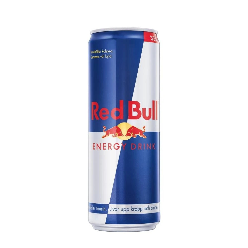 Red Bull -energiajuoma 250 ml ikonisessa sini-hopeisessa alumiinitölkissä., kuva 1/15