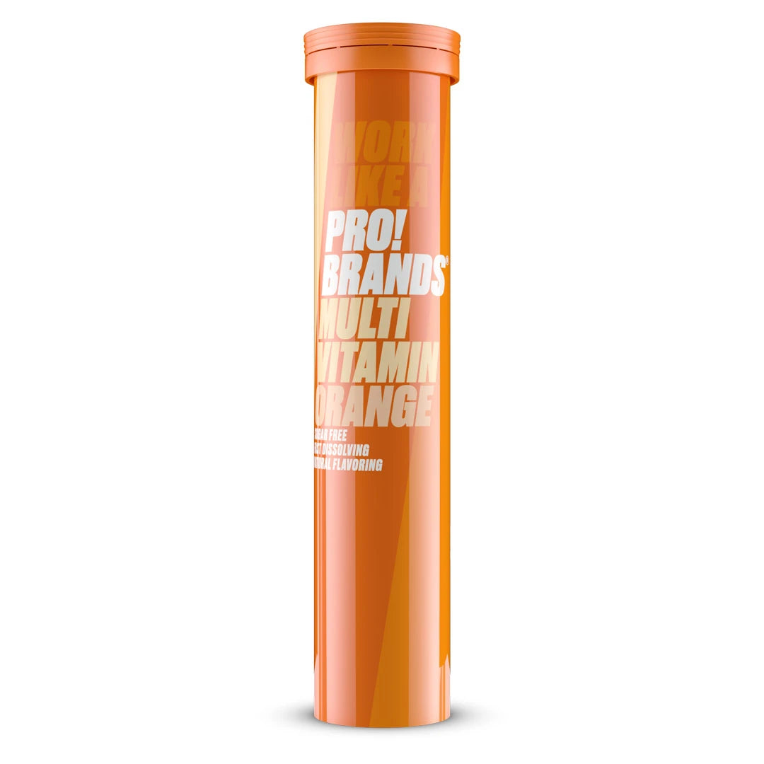 Pro Brands Multivitamin Brus Orange pakattuna oranssiin putkiloon., kuva 1/2
