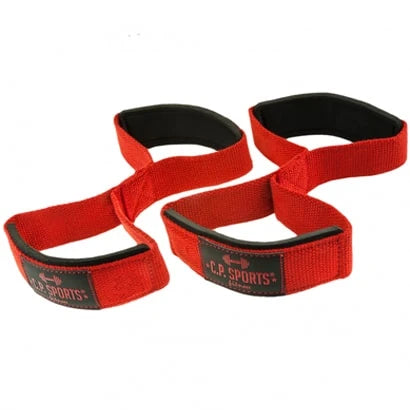 Punaiset C.P. Sports Figure 8 Straps - Closed Loop Quick Straps Red -vetoremmit mustilla yksityiskohdilla., kuva 1/1