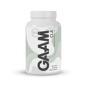 GAAM CLA 90 caps -rasvanpolttajakapselit valkoisessa muovipurkissa, jossa on vaaleanvihreitä yksityiskohtia.